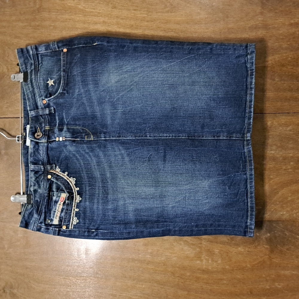 Vintage Diesel fitted denim skirt